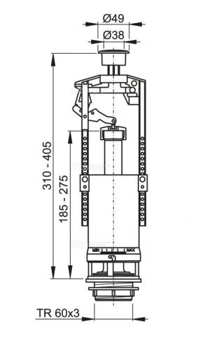 A2000 Сливной механизм со стоп-кнопкой Alca Plast в Апшеронске