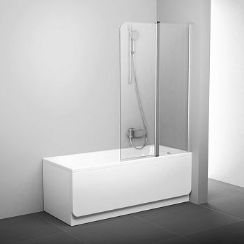 Шторка для ванны CVS2-100 правая блестящий+стекло Transparent Ravak в Апшеронске
