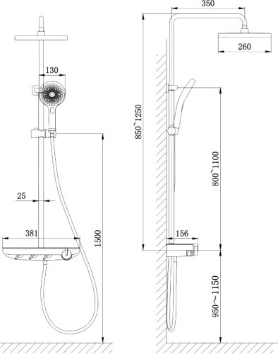 Комплект Акриловая ванна STWORKI Эстерсунд ES18075 без опоры 180x75 см + Ножки + Стойка Драммен в Апшеронске