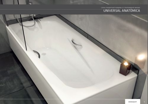Ванна стальная BLB UNIVERSAL ANATOMICA 150*75, белая, с отверстиями для ручек в Апшеронске
